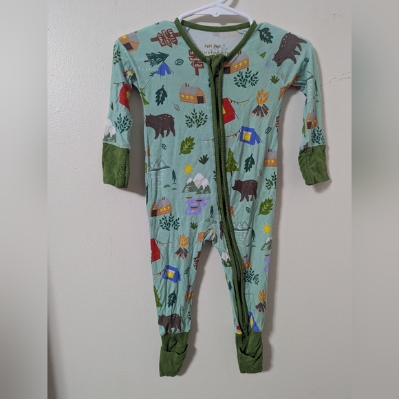Little Sleepies Happy Camper Zippy size 3-6 Months